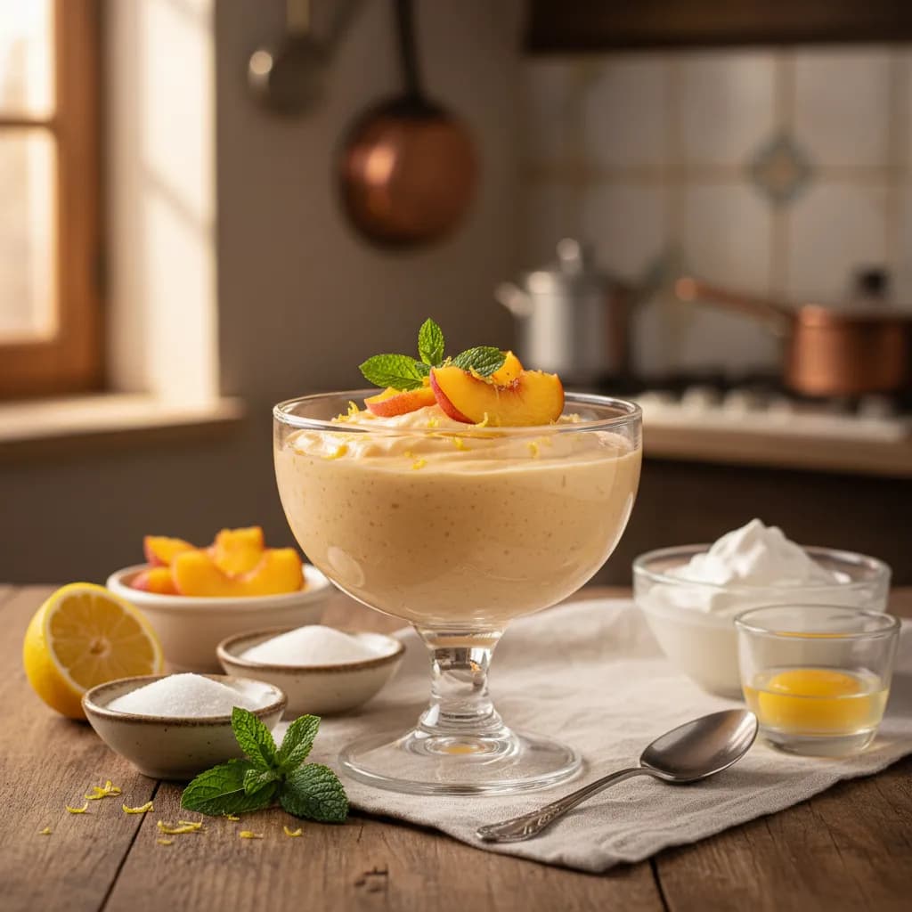 Mousse de Pêssego Caseira (Bimby)