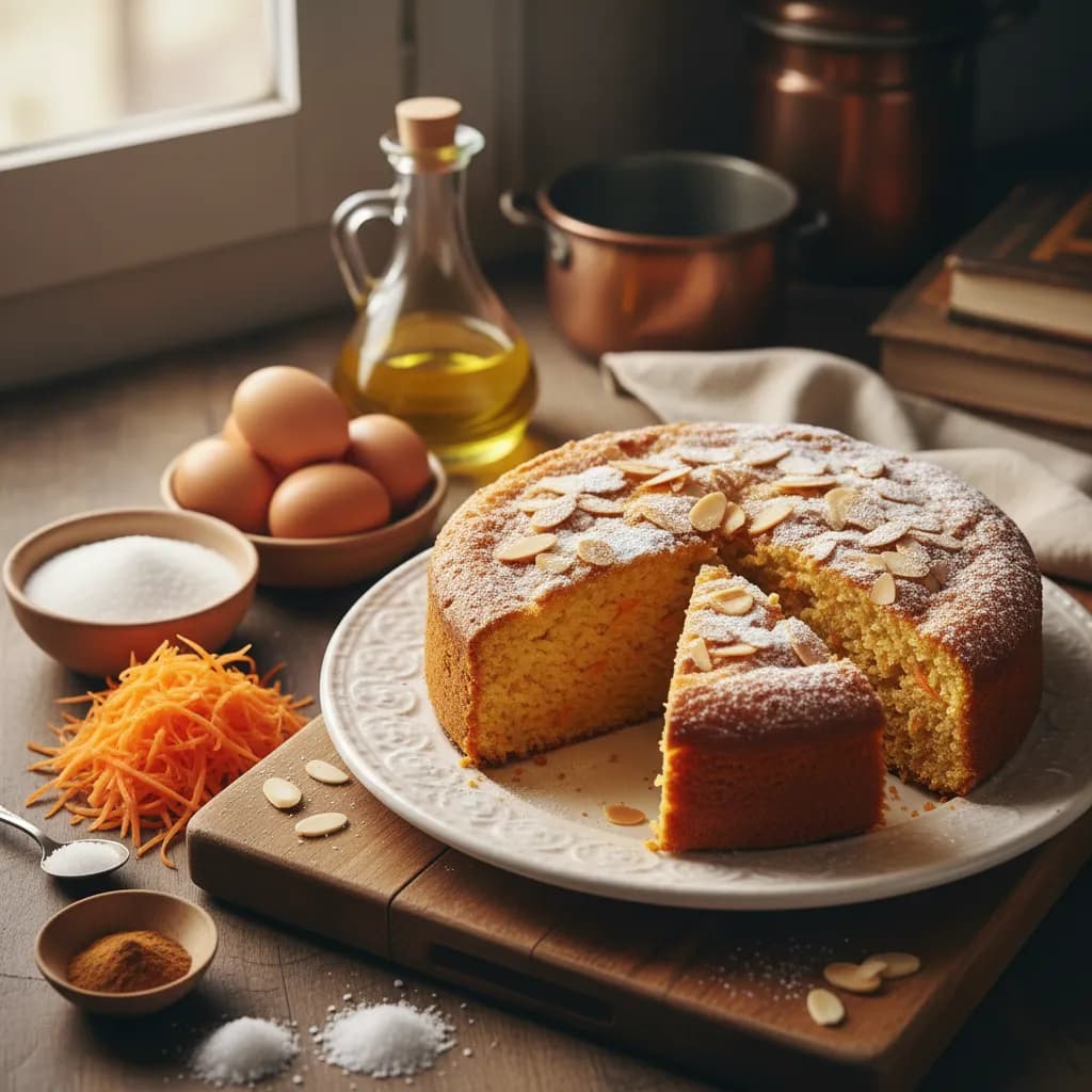 Bolo de Cenoura e Amêndoa da Avó