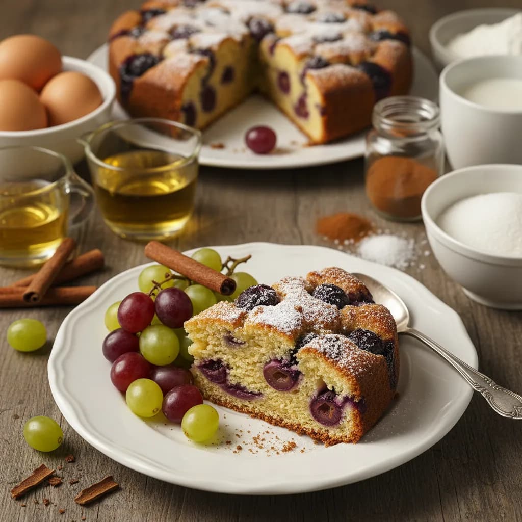 Bolo de Uvas com Canela