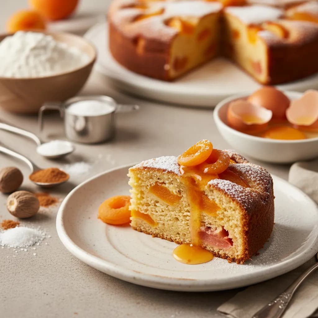 Bolo de Damasco e Nectarina Suculento