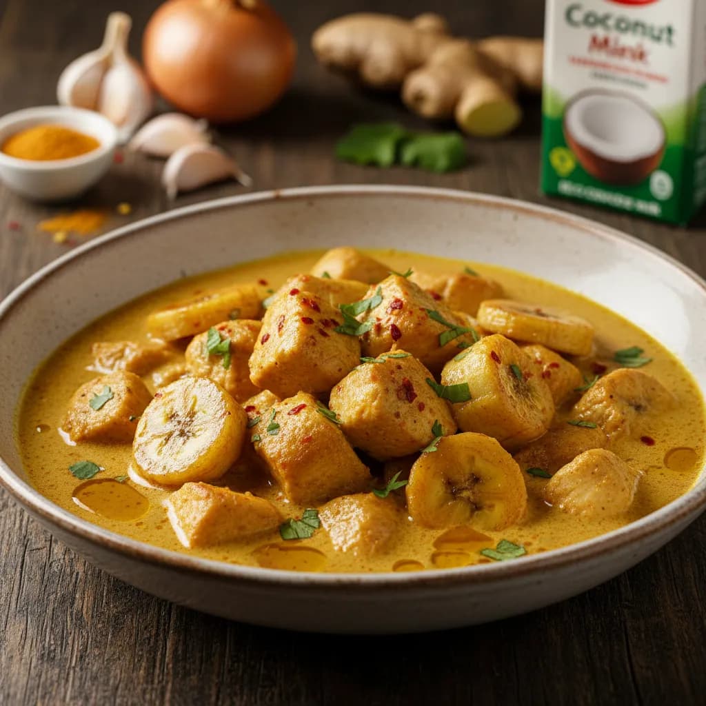 Caril de Frango com Banana