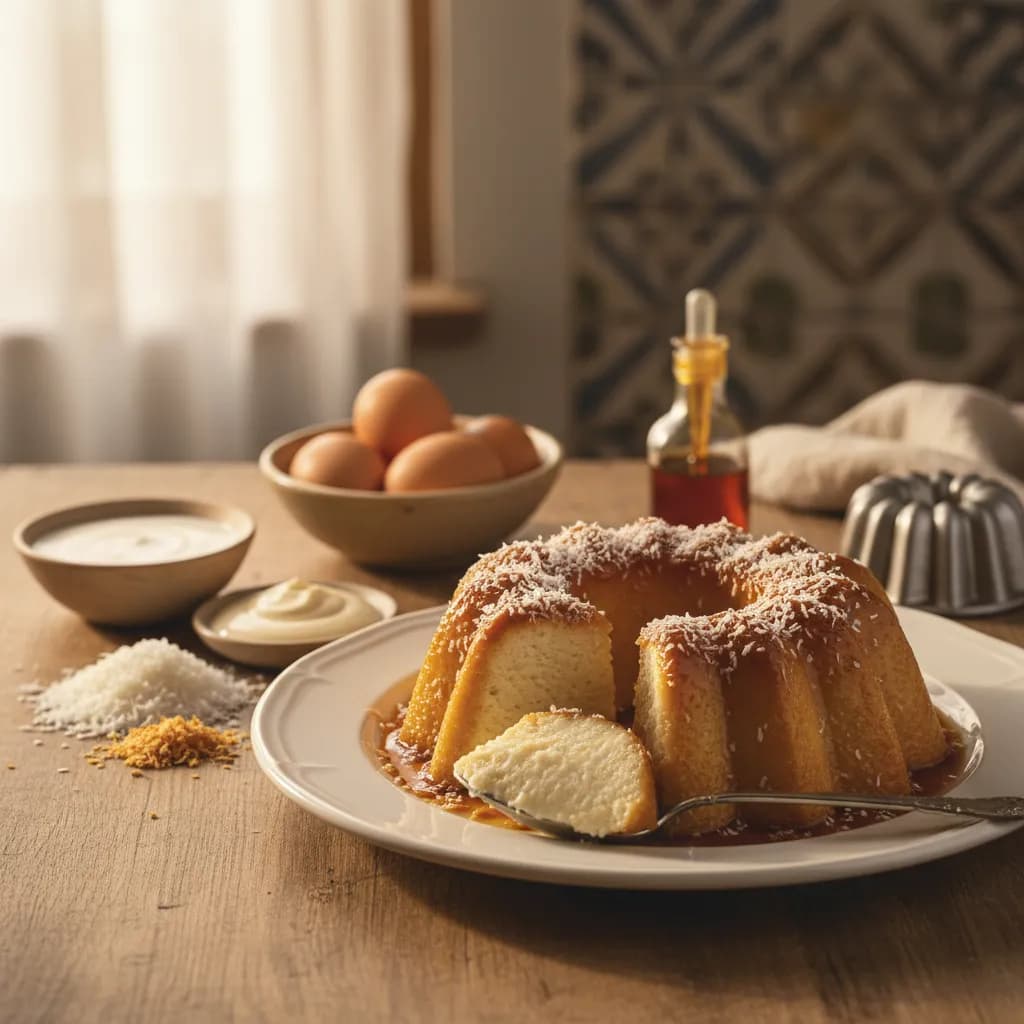 Pudim de Coco no Ponto