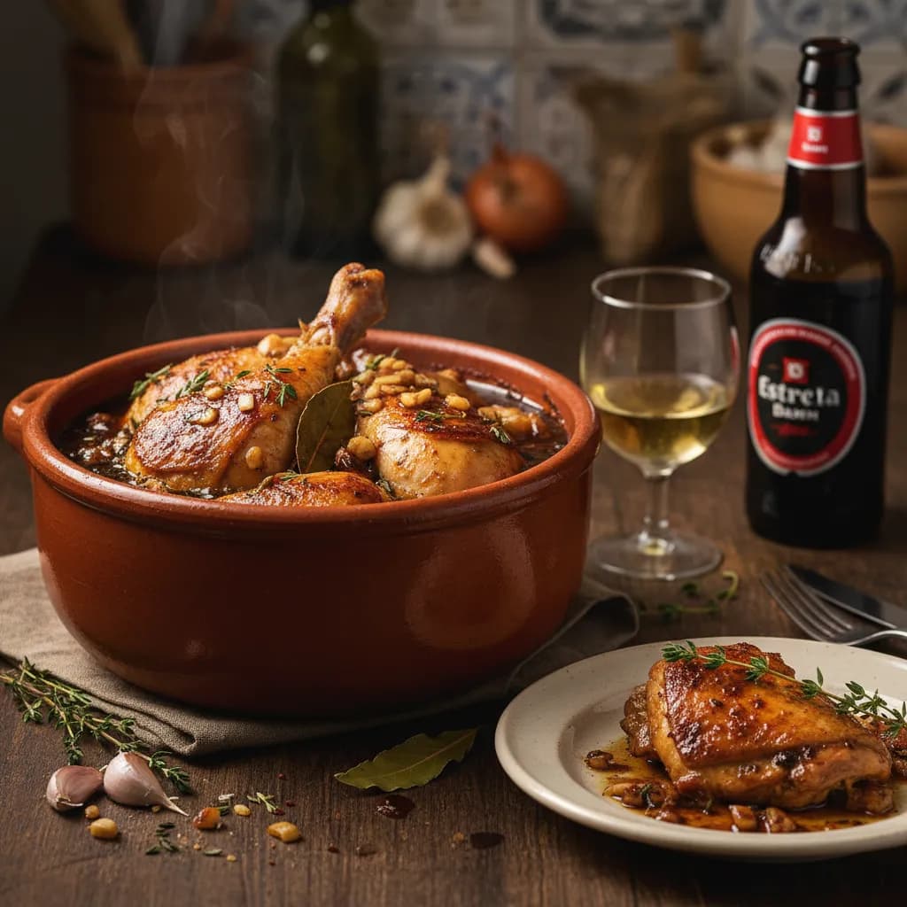 Frango na Púcara com Cerveja Preta