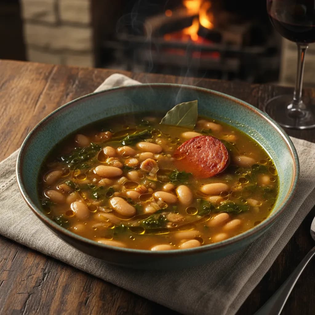 Sopa de Feijão e Couve Rosinha