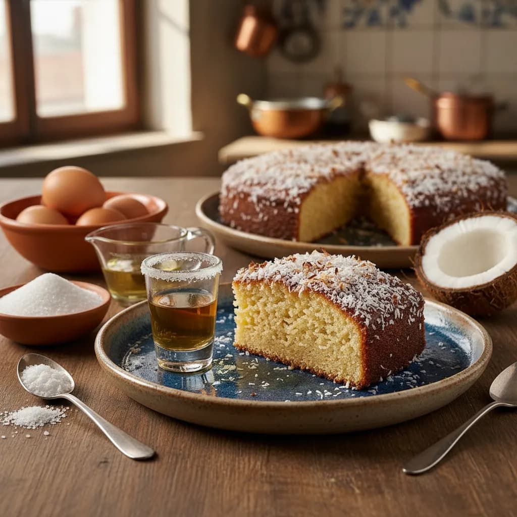 Bolo de Coco e Cachaça