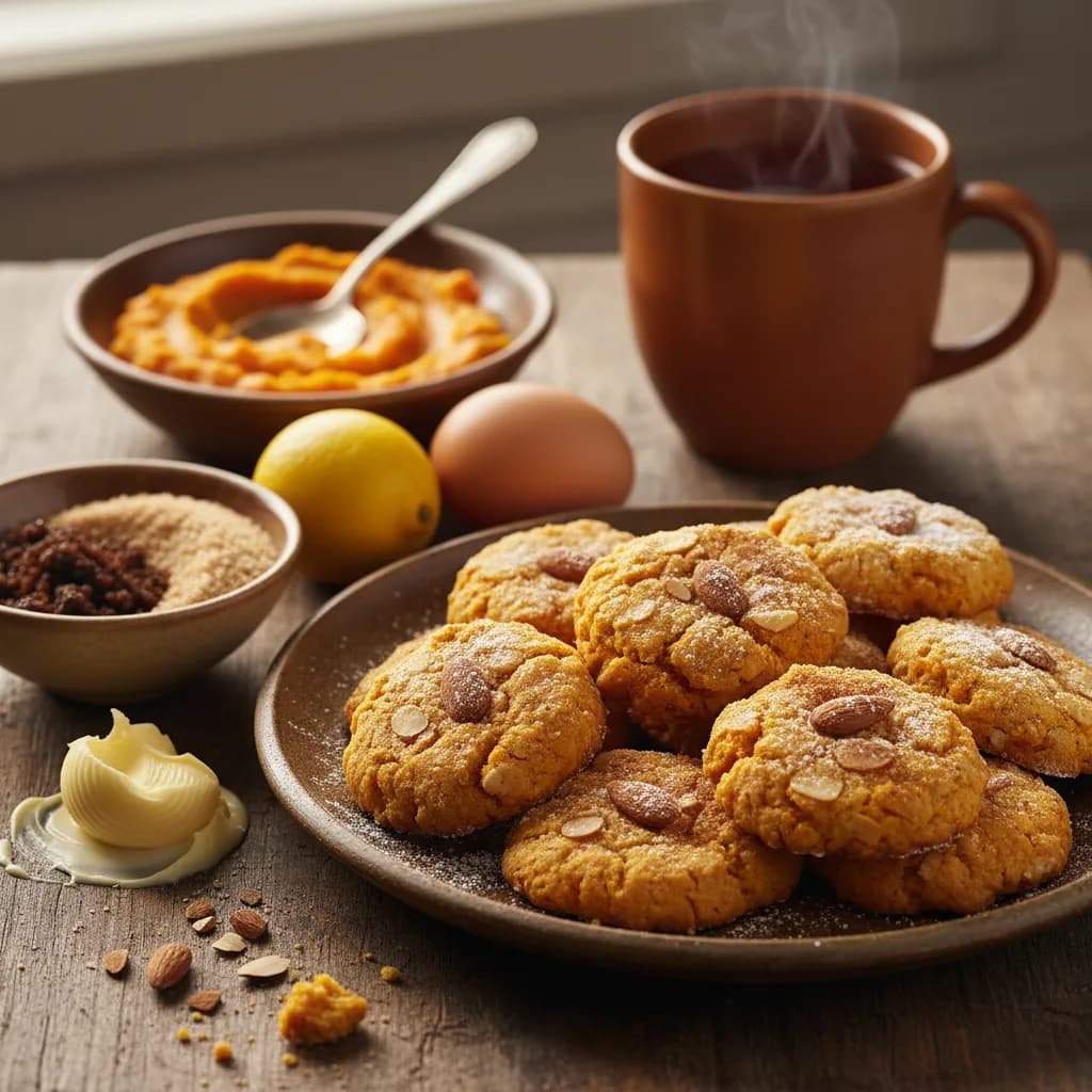 Biscoitos de Batata Doce com Amêndoa