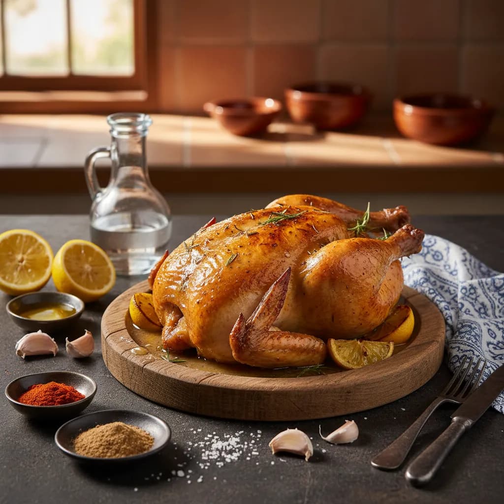 Frango no Forno com Cachaça e Limão