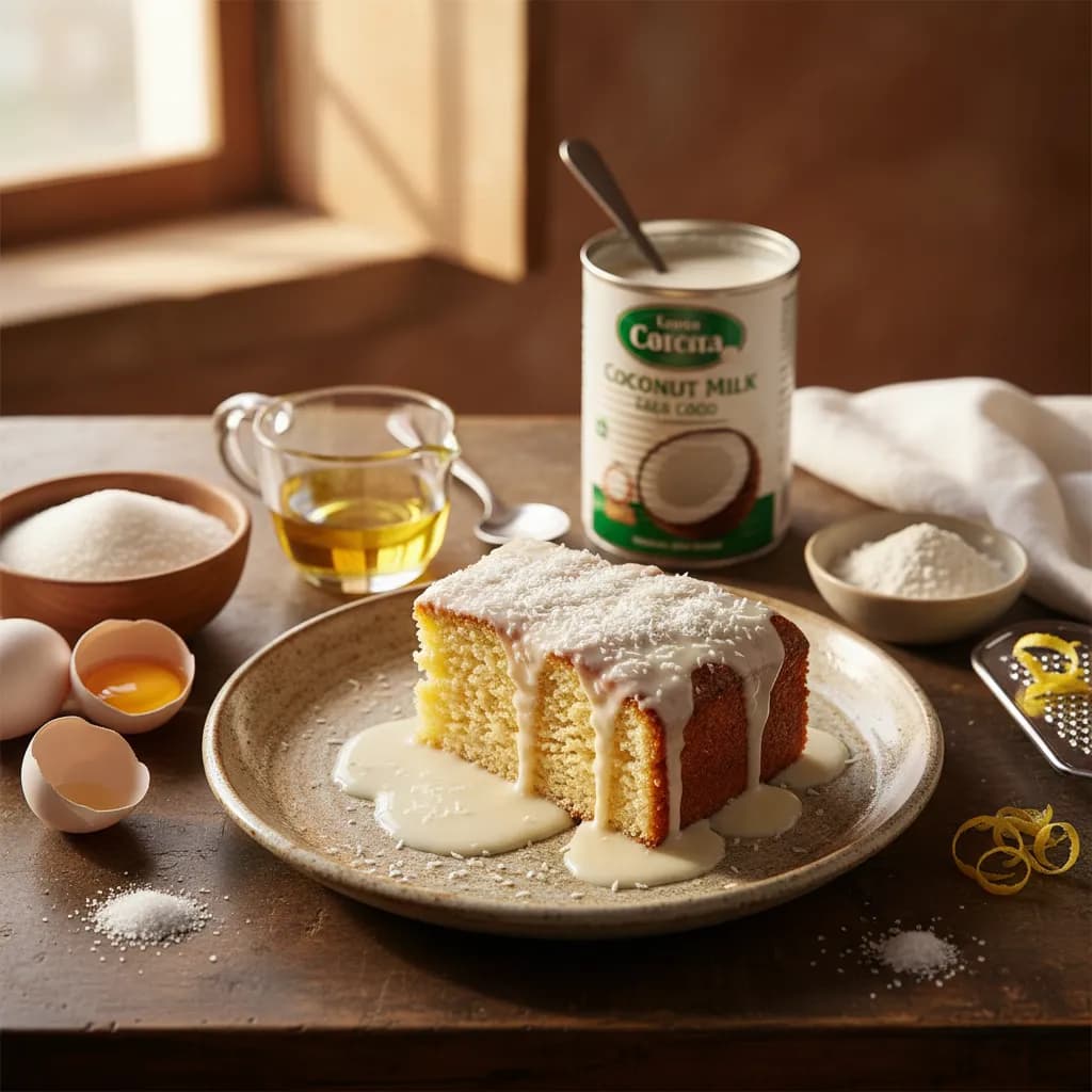Bolo Húmido de Leite de Coco