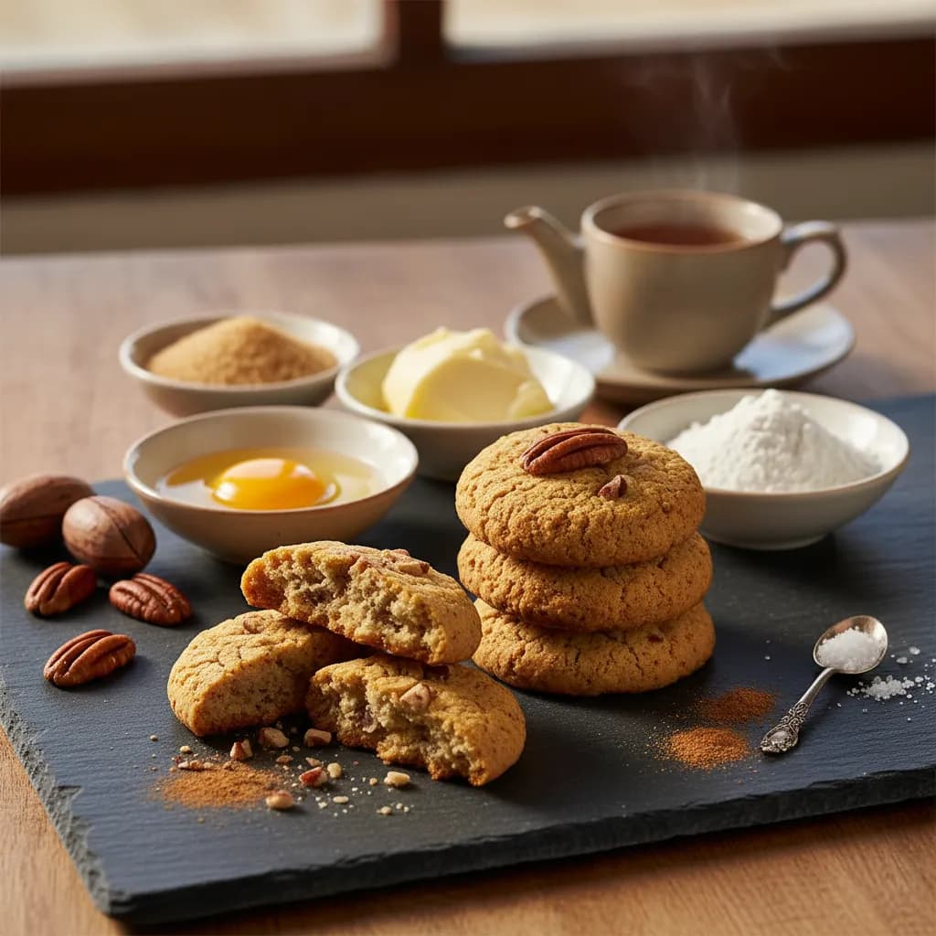 Bolachas de Noz Pecã e Canela