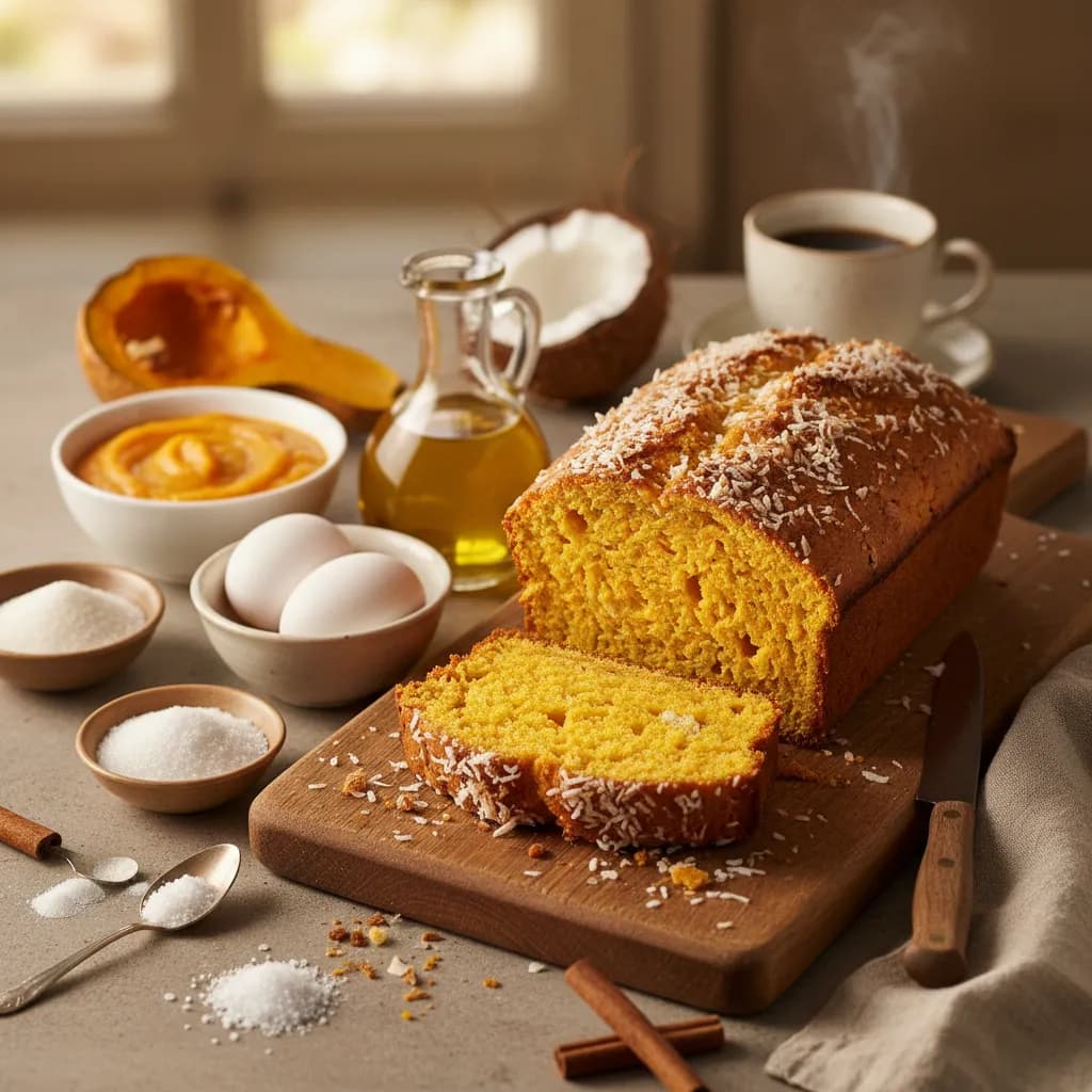 Pão de Abóbora com Coco