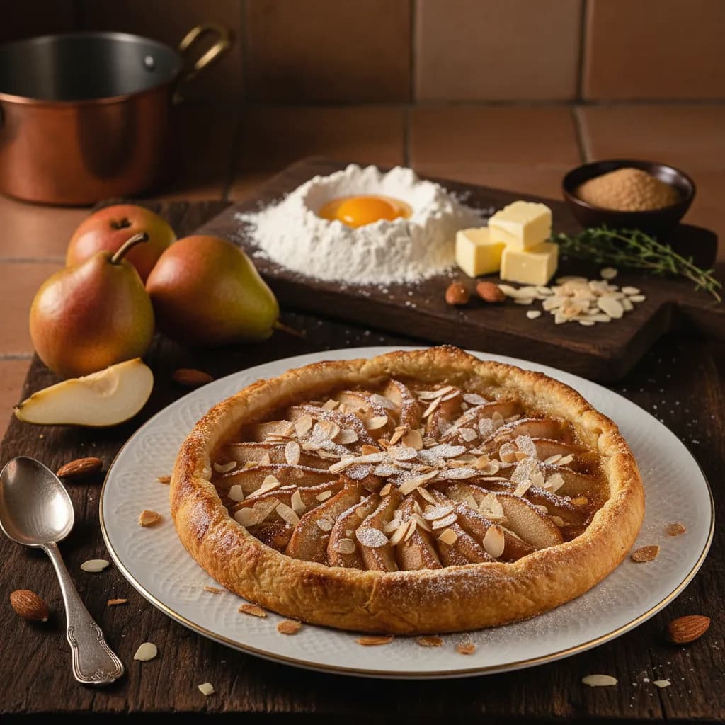 Tarte de Pera com Amêndoa