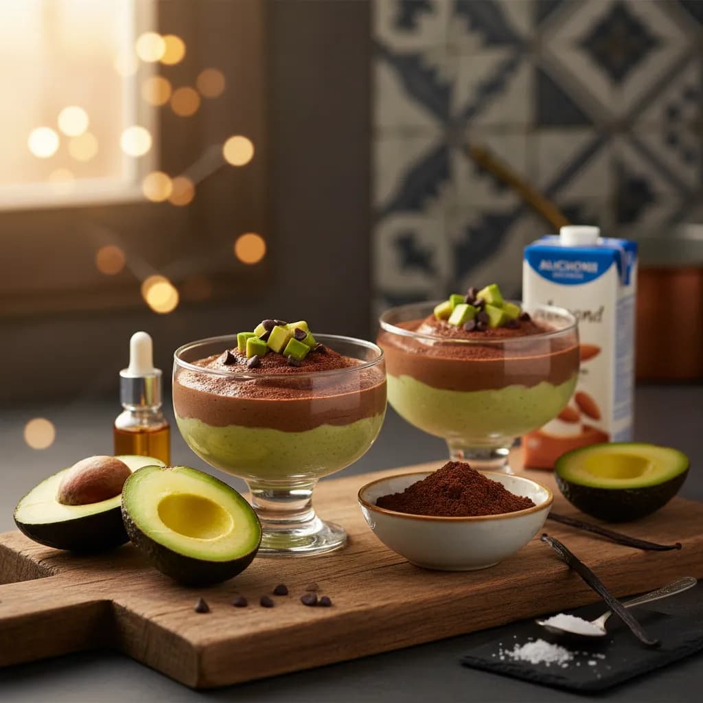 Mousse de Abacate e Alfarroba