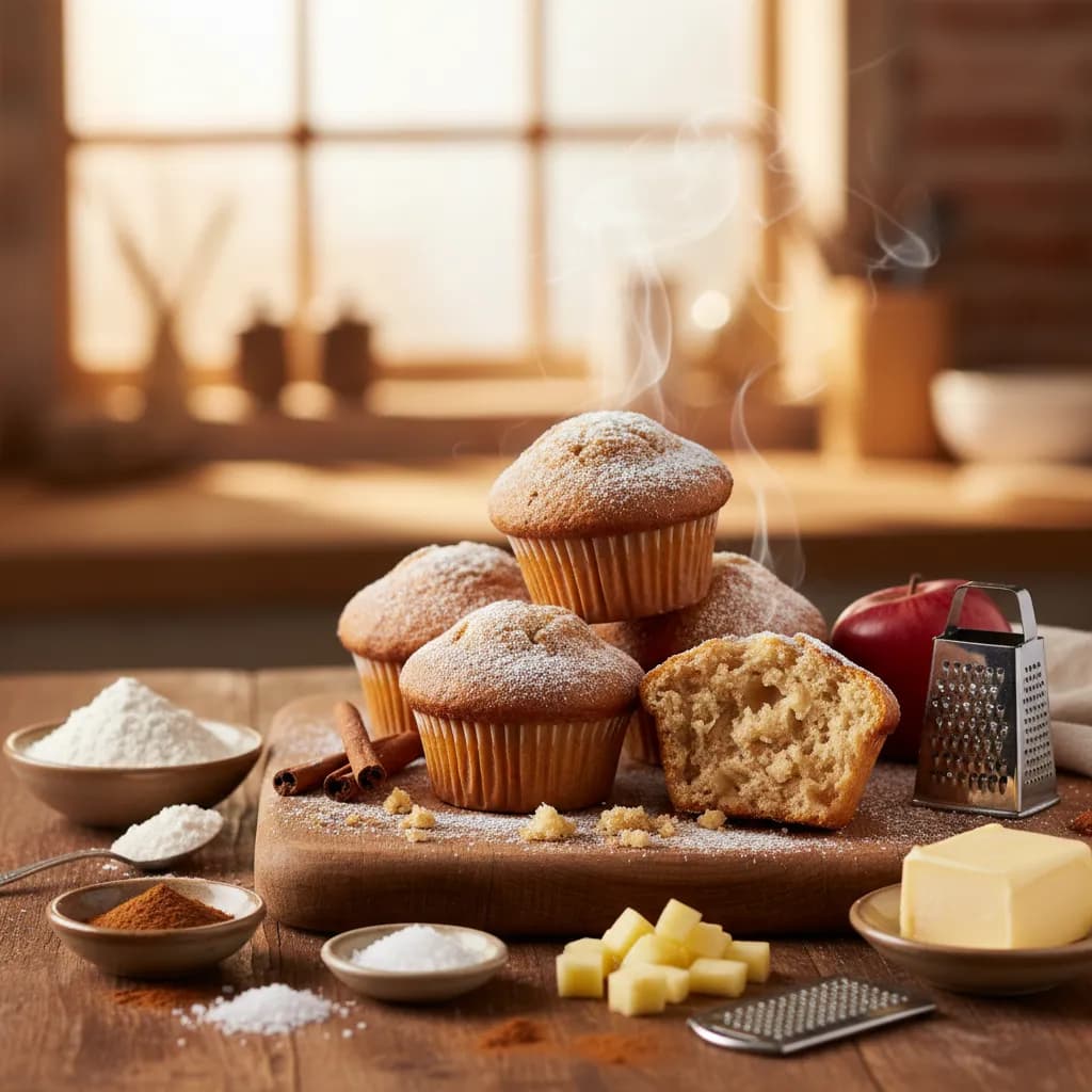 Queques de Maçã com Canela