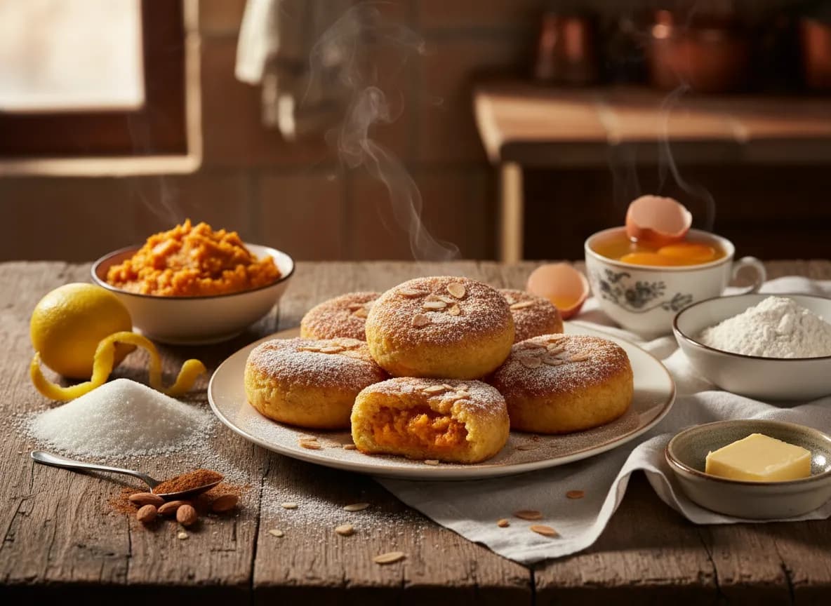 Queijadas de Batata Doce com Amêndoa