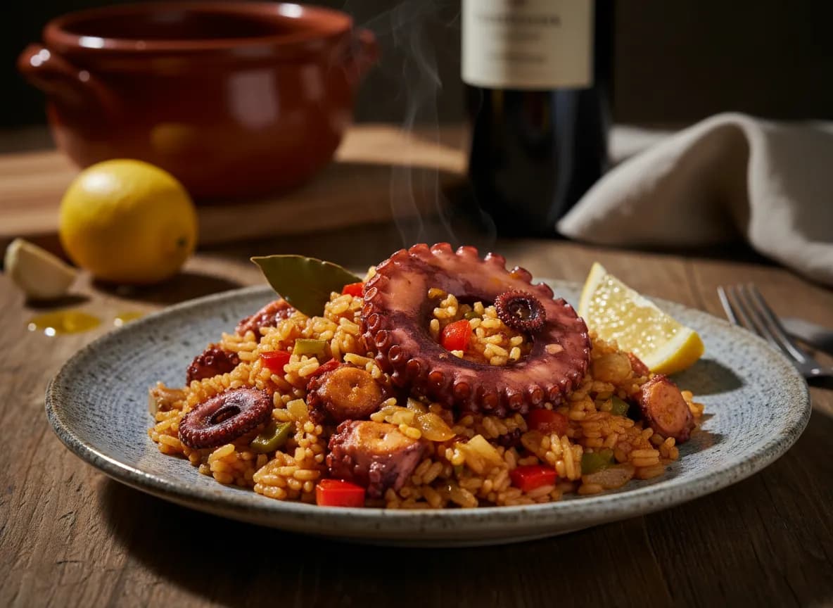 Arroz de Polvo com Pimentos e Limão