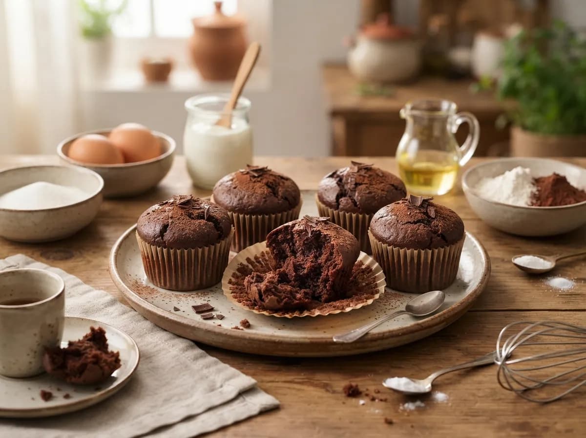 Queques de Chocolate e Iogurte