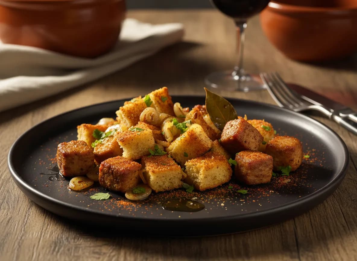 Migas com Carne de Porco à Alentejana