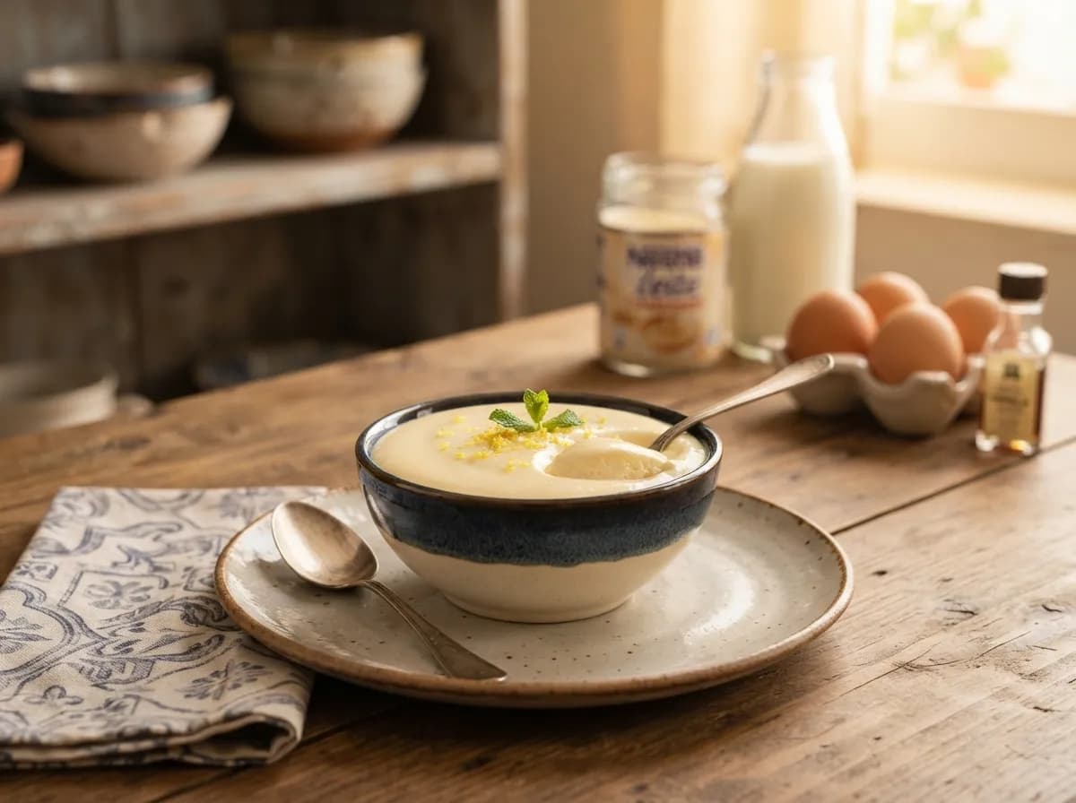 Mousse de Leite Condensado com Baunilha