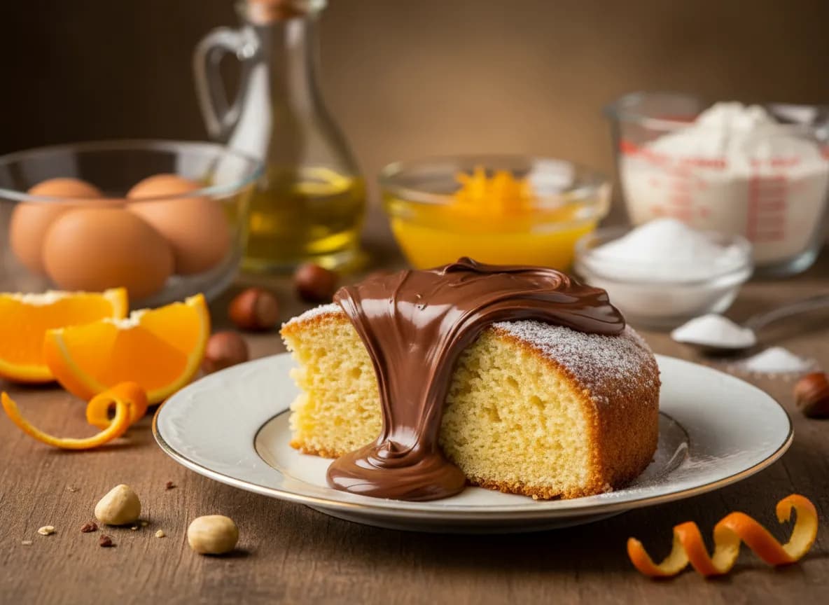 Torta de Laranja com Nutella