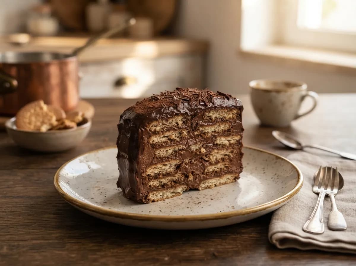 Bolo Bolacha Chocolate