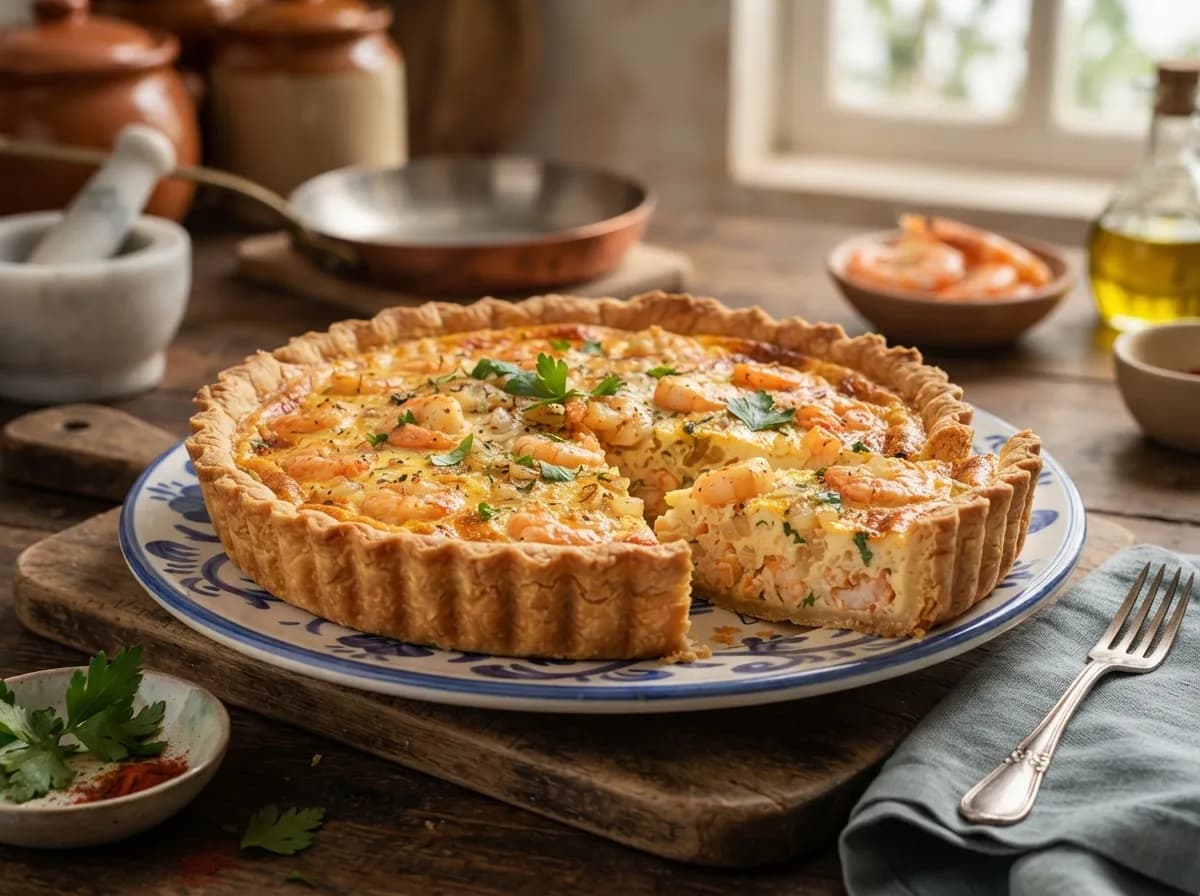 Quiche de Camarão Cremosa