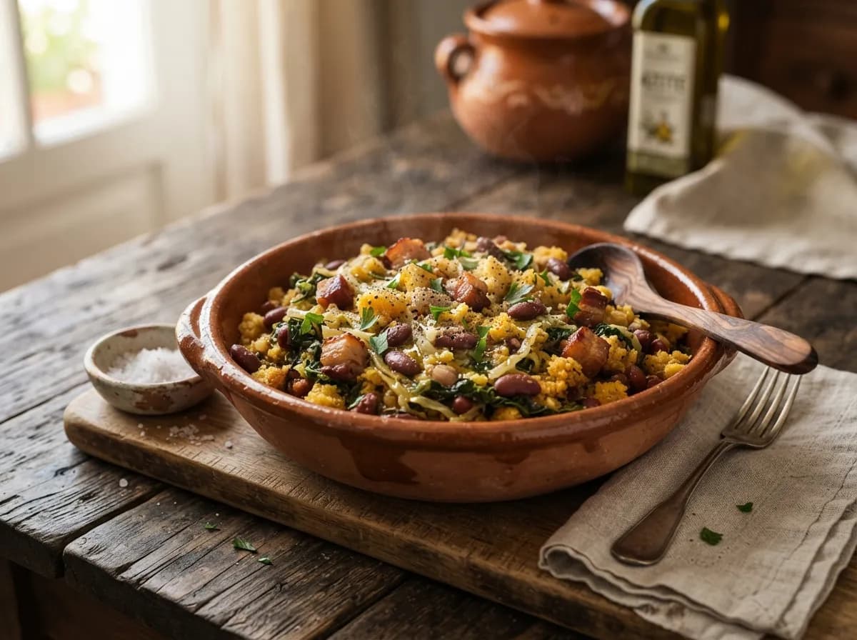 Migas de Broa com Feijão