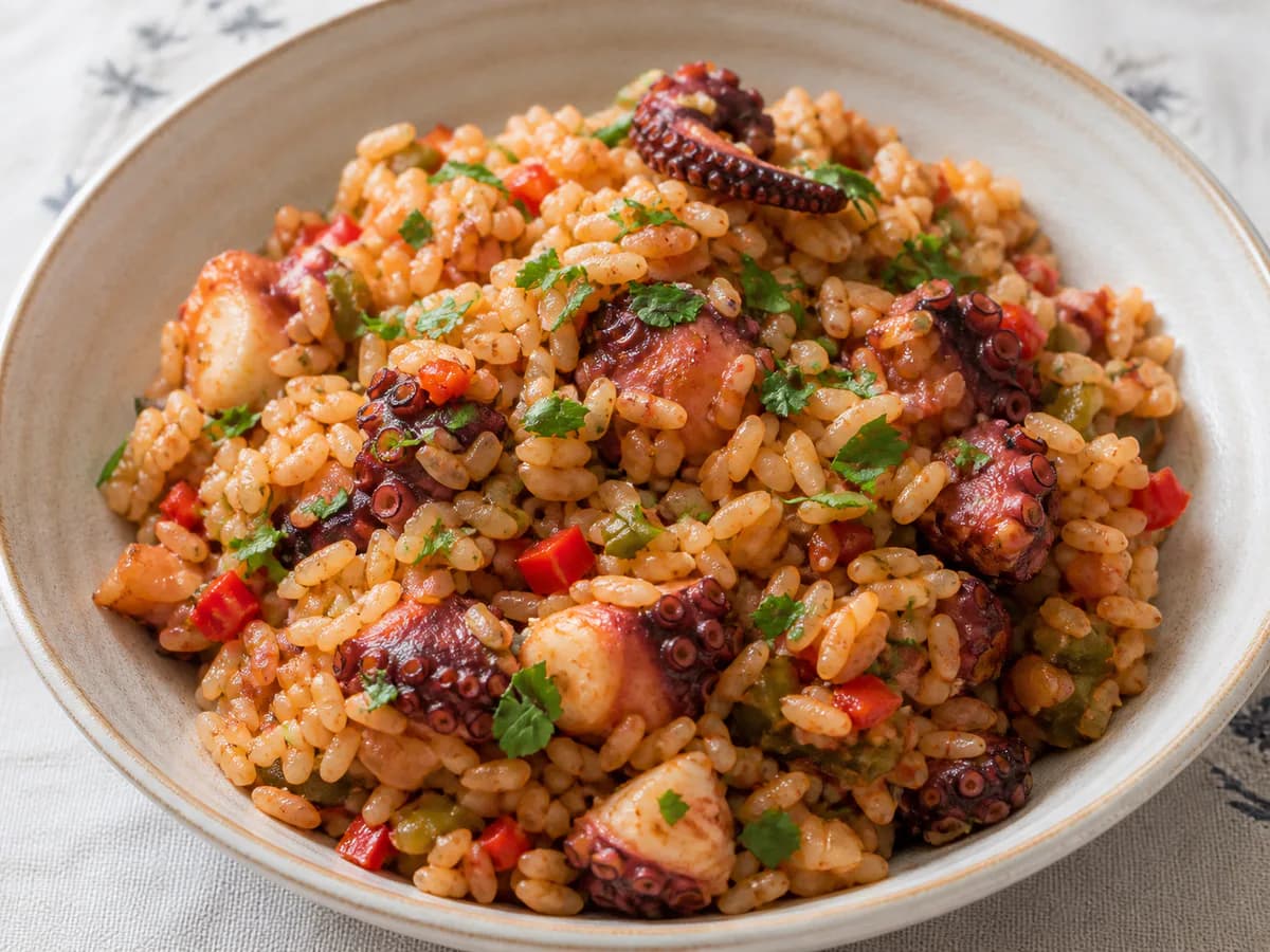 Arroz de Polvo com Pimentos e Limão