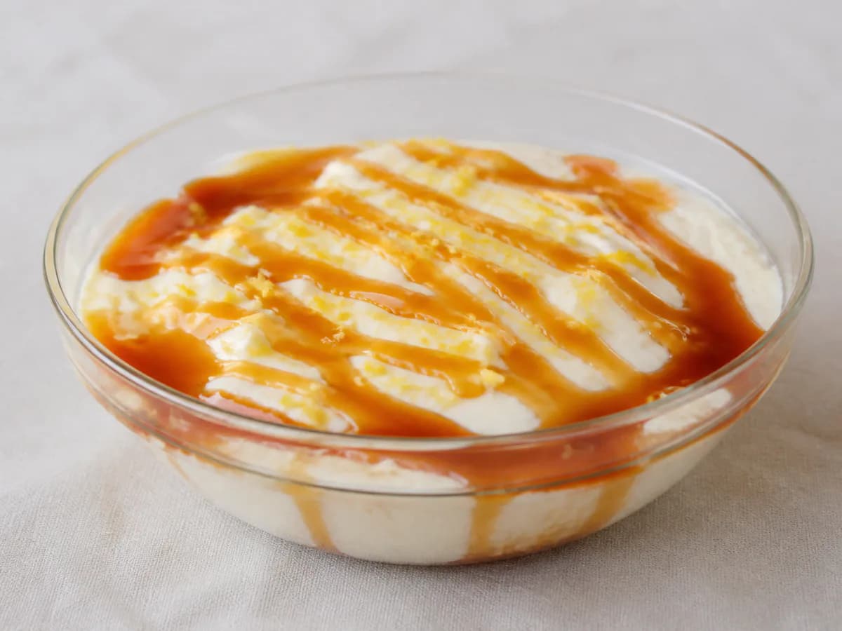 Mousse de Baunilha com Caramelo