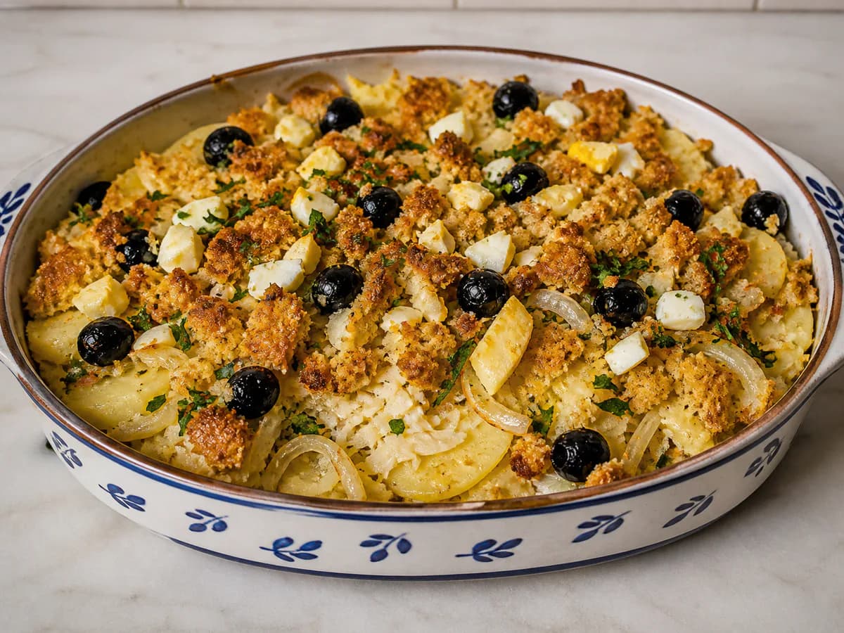 Bacalhau com Broa e Batata