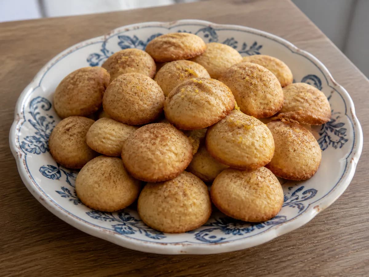 Biscoitos de Limão e Canela Moldados à Mão