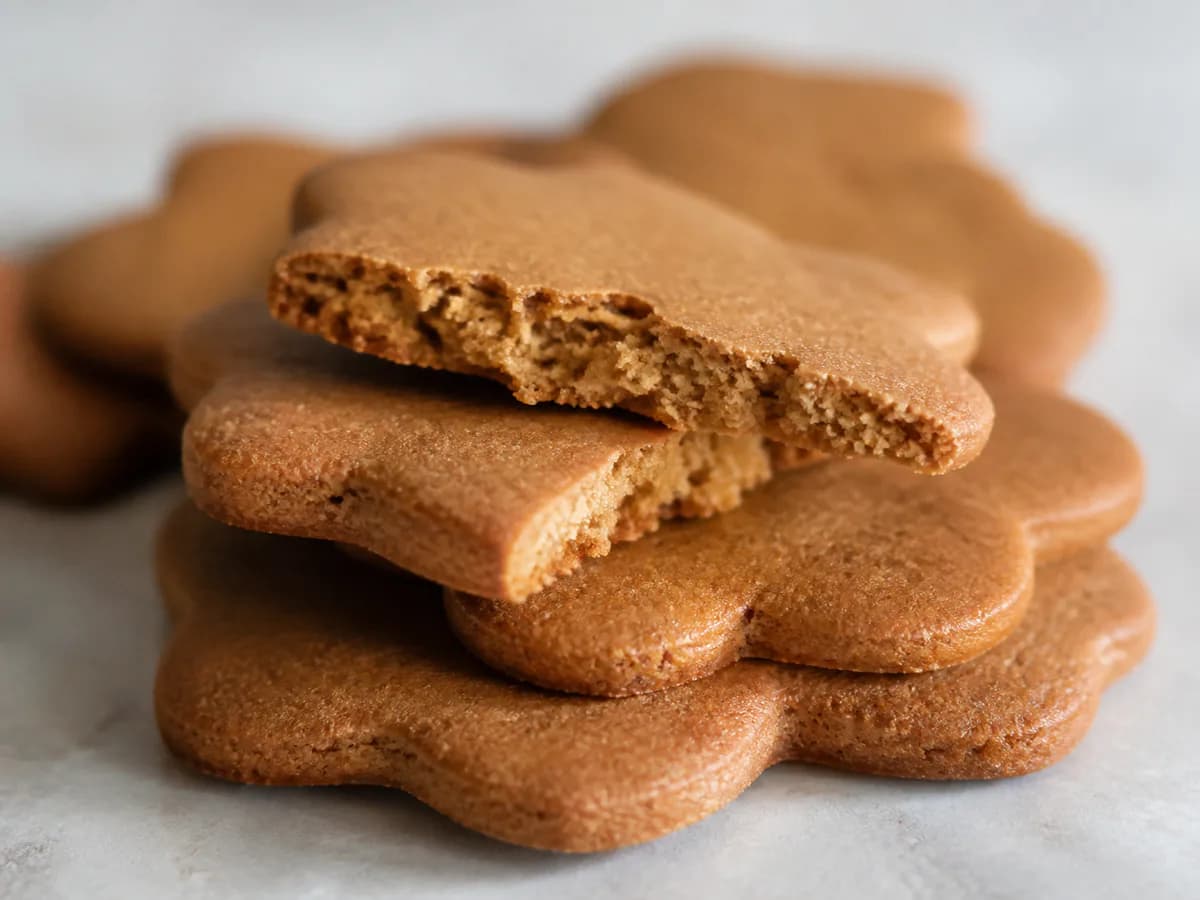 Pormenor de uma porção de Biscoitos de Mel