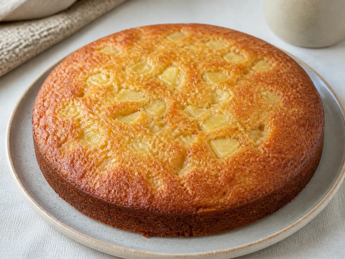 Bolo de Ananás e Iogurte com Baunilha