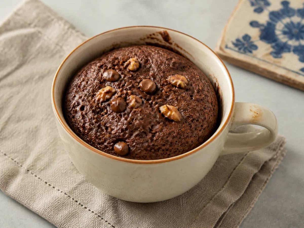Bolo da Chávena Rápido de Chocolate