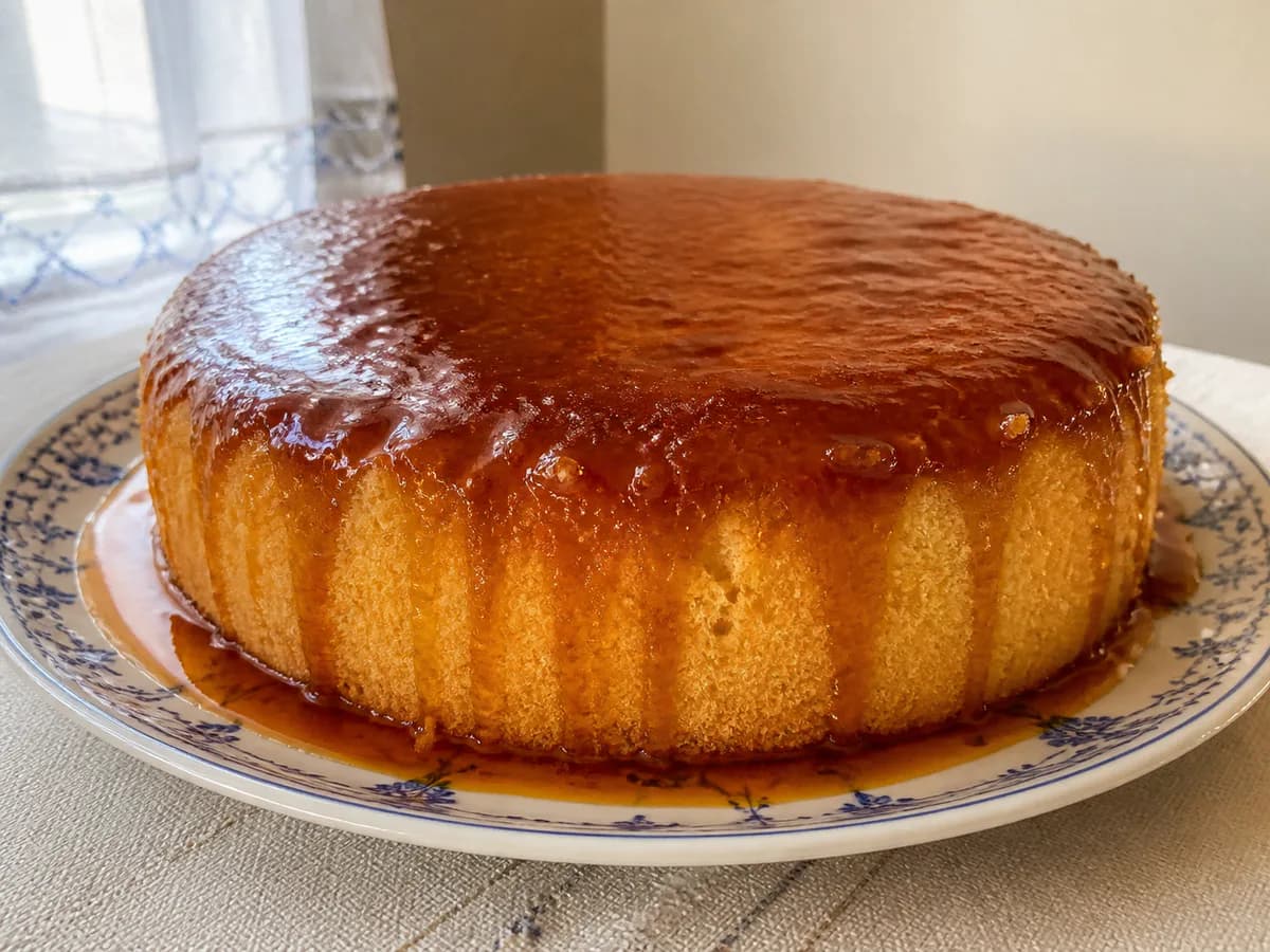 Bolo de Caramelo com Baunilha