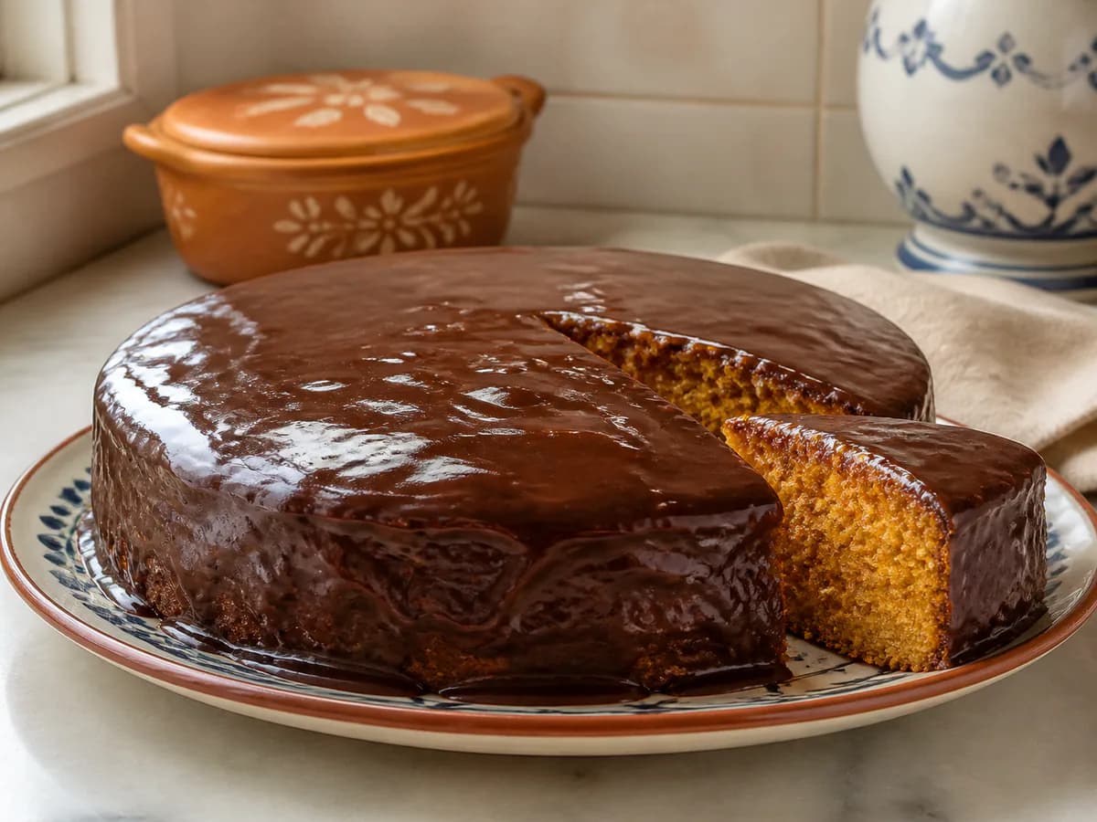 Bolo de Cenoura com Ganache de Chocolate