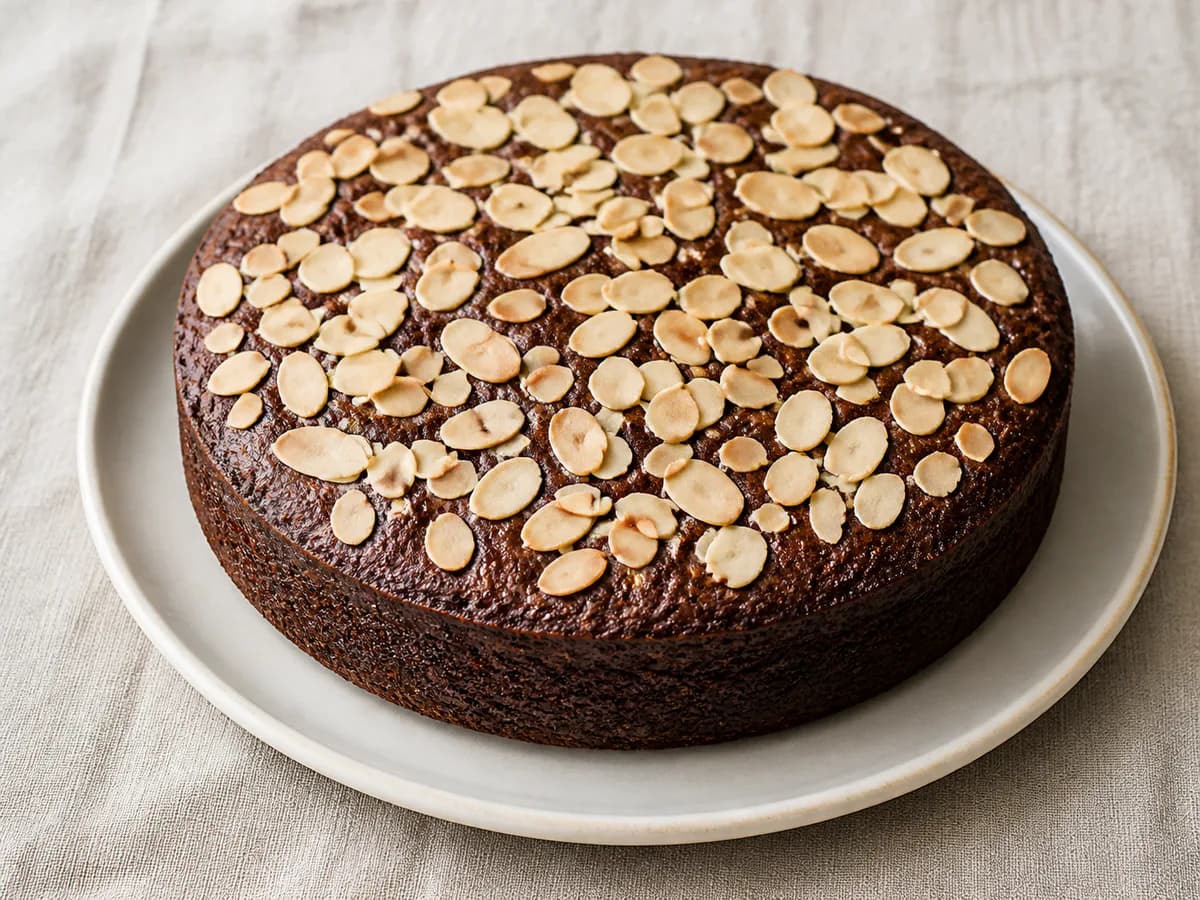 Bolo de Chocolate Negro com Amêndoa Moída