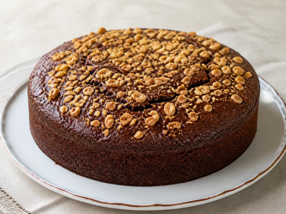 Bolo de Chocolate e Amendoim