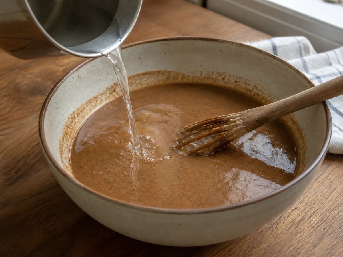Preparação de Bolo de Gengibre durante a confeção