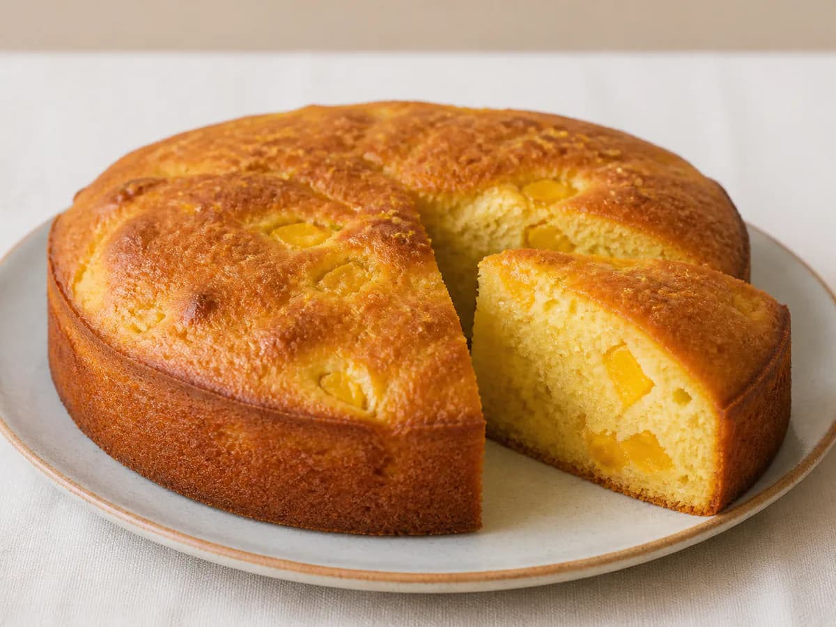 Bolo de Iogurte, Manga e Raspa de Limão