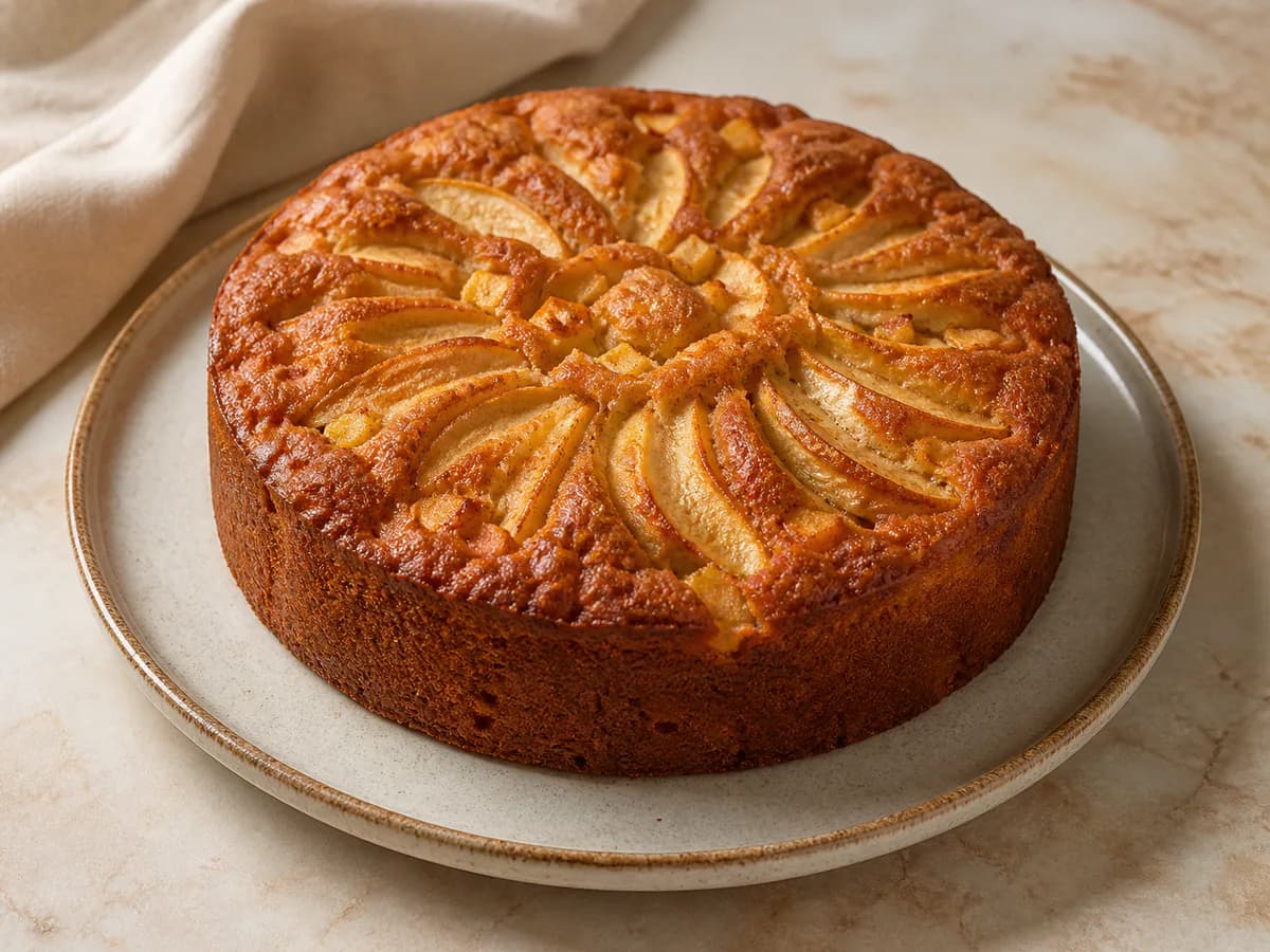 Bolo de Maçã com Manteiga e Especiarias