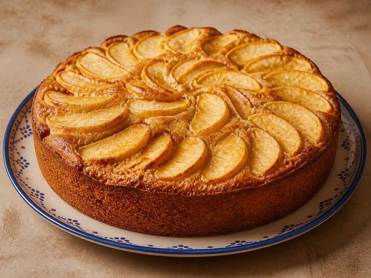 Bolo de Maçã com Três Maçãs