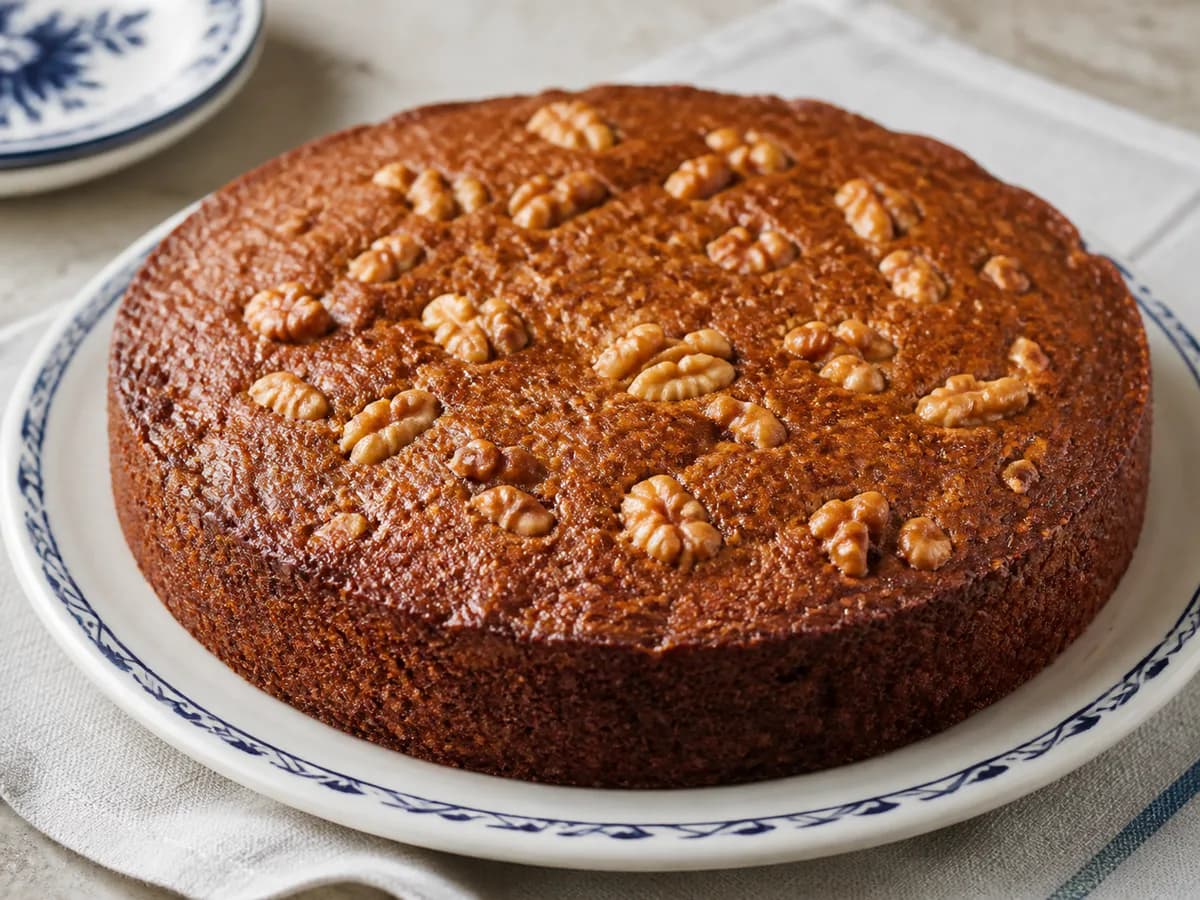 Bolo de Mel com Nozes