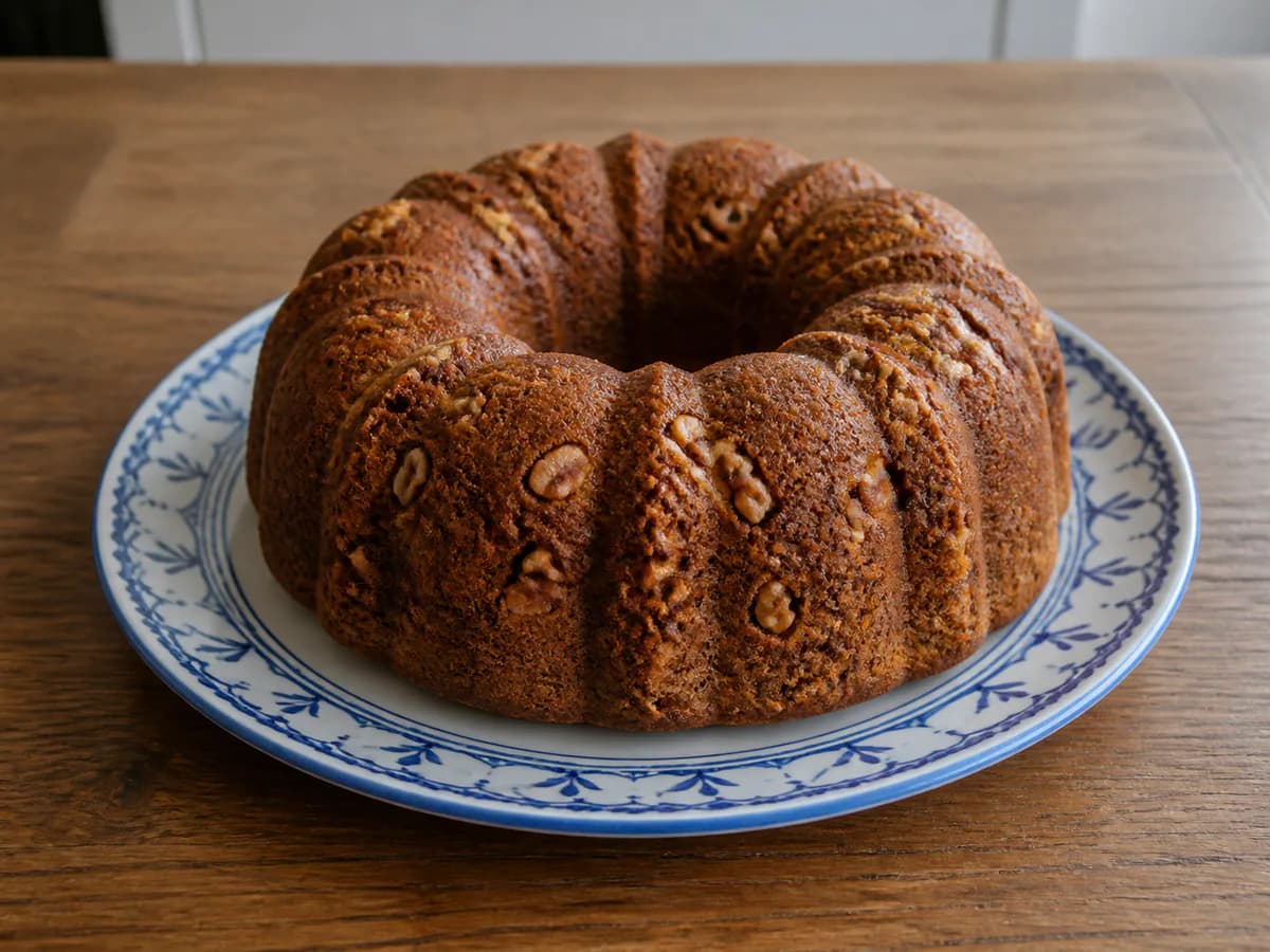 Bolo de Mel com Especiarias e Nozes