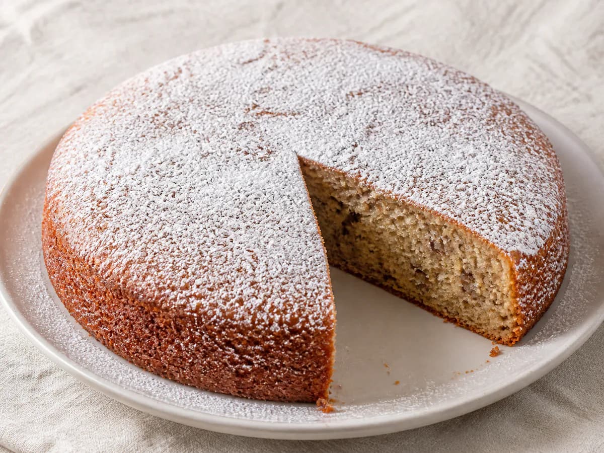 Bolo de Noz com Baunilha e Limão