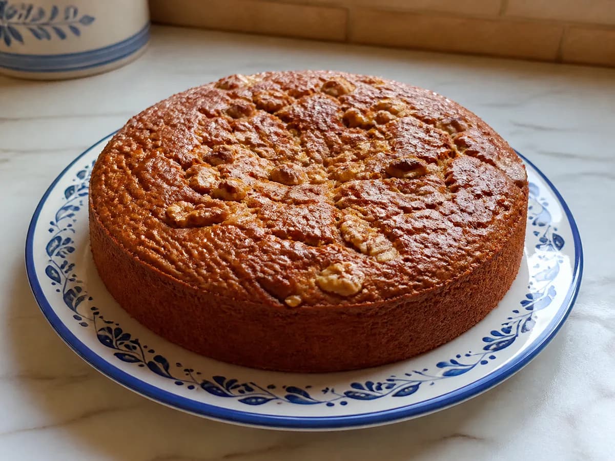 Bolo de Noz com Mel e Canela