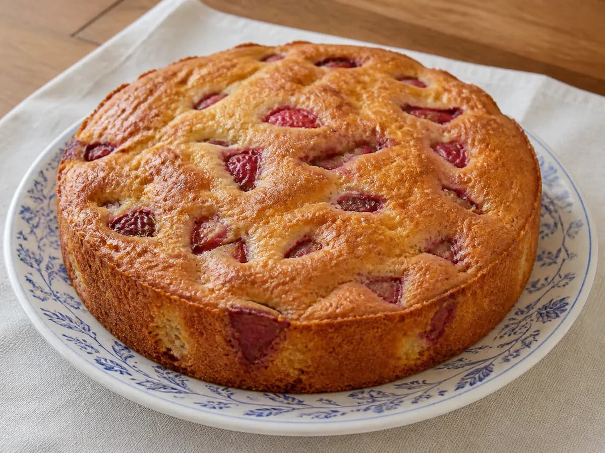 Bolo de Queijo e Morango