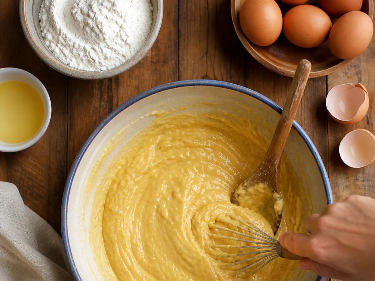 Preparação de Bolo de Santo Agostinho durante a confeção