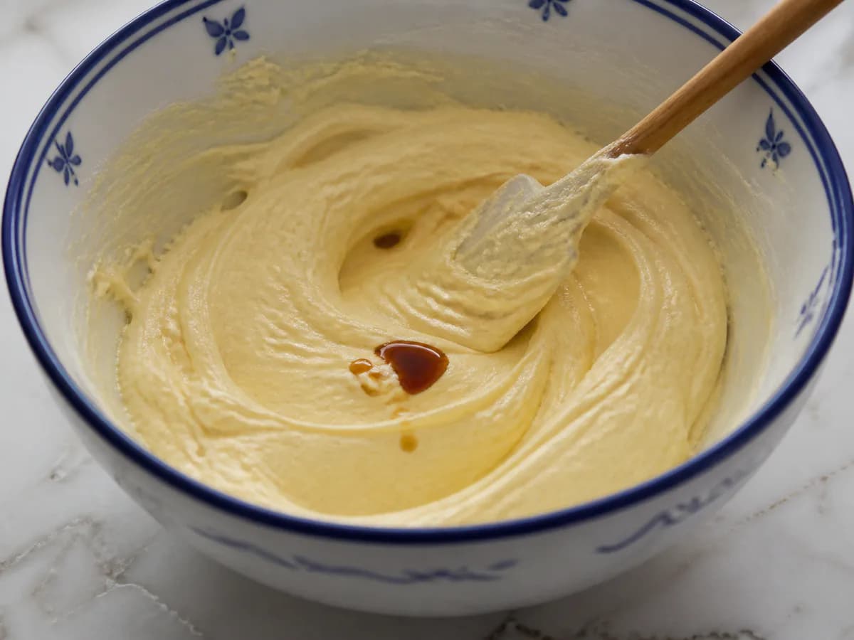 Preparação de Bolo de Bolacha Espanhol durante a confeção