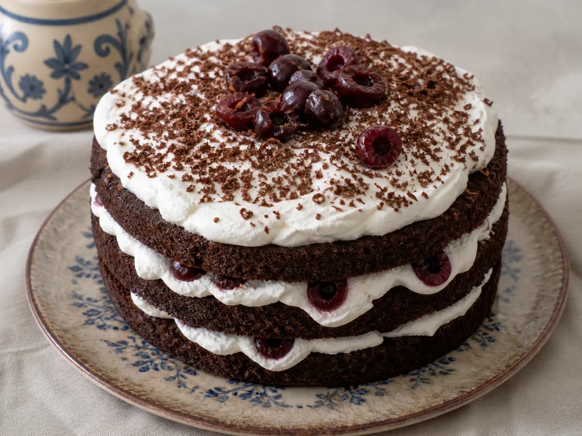 Bolo Floresta Negra com Cerejas e Kirsch