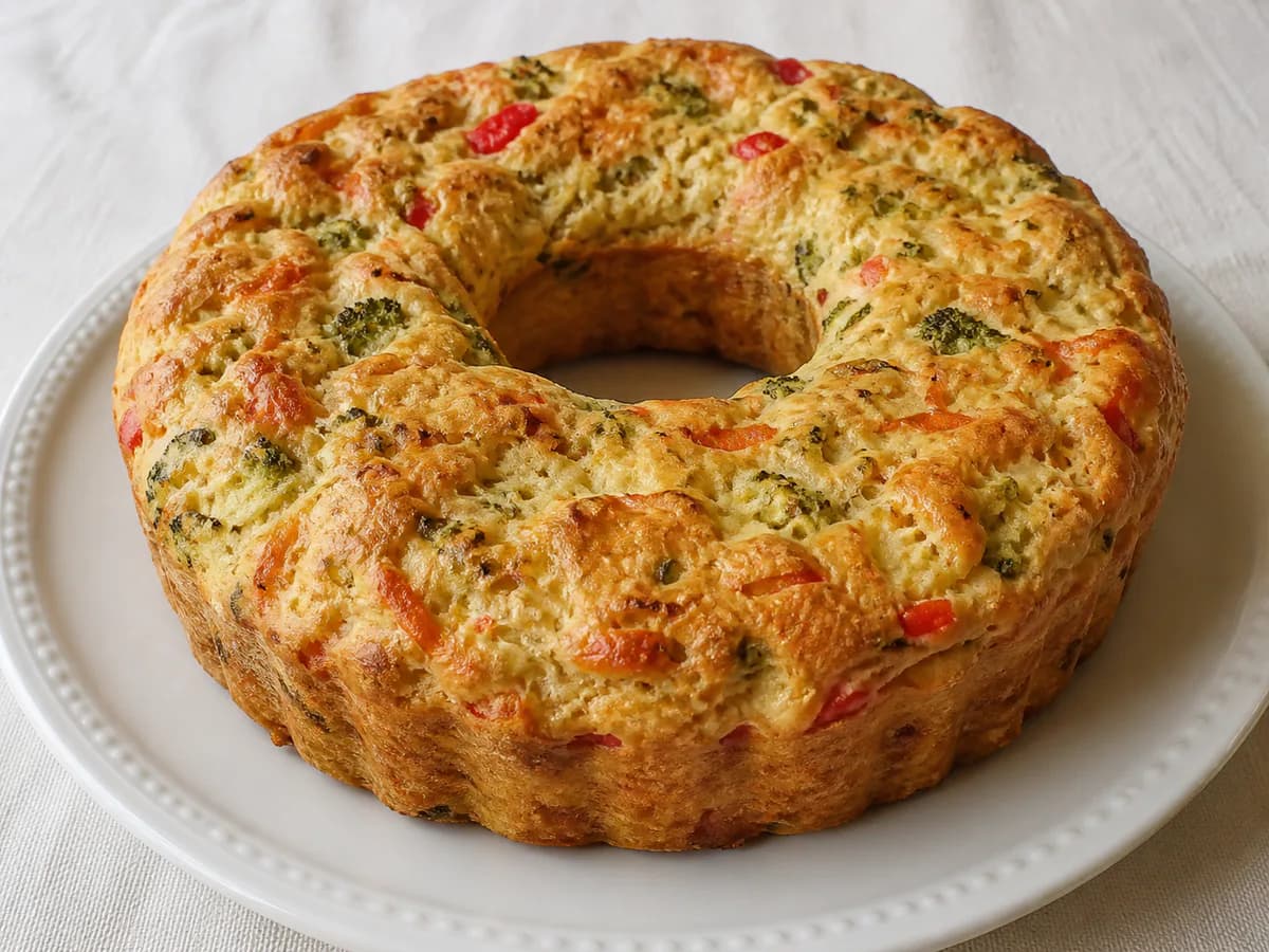Bolo Salgado Fit de Frango e Legumes